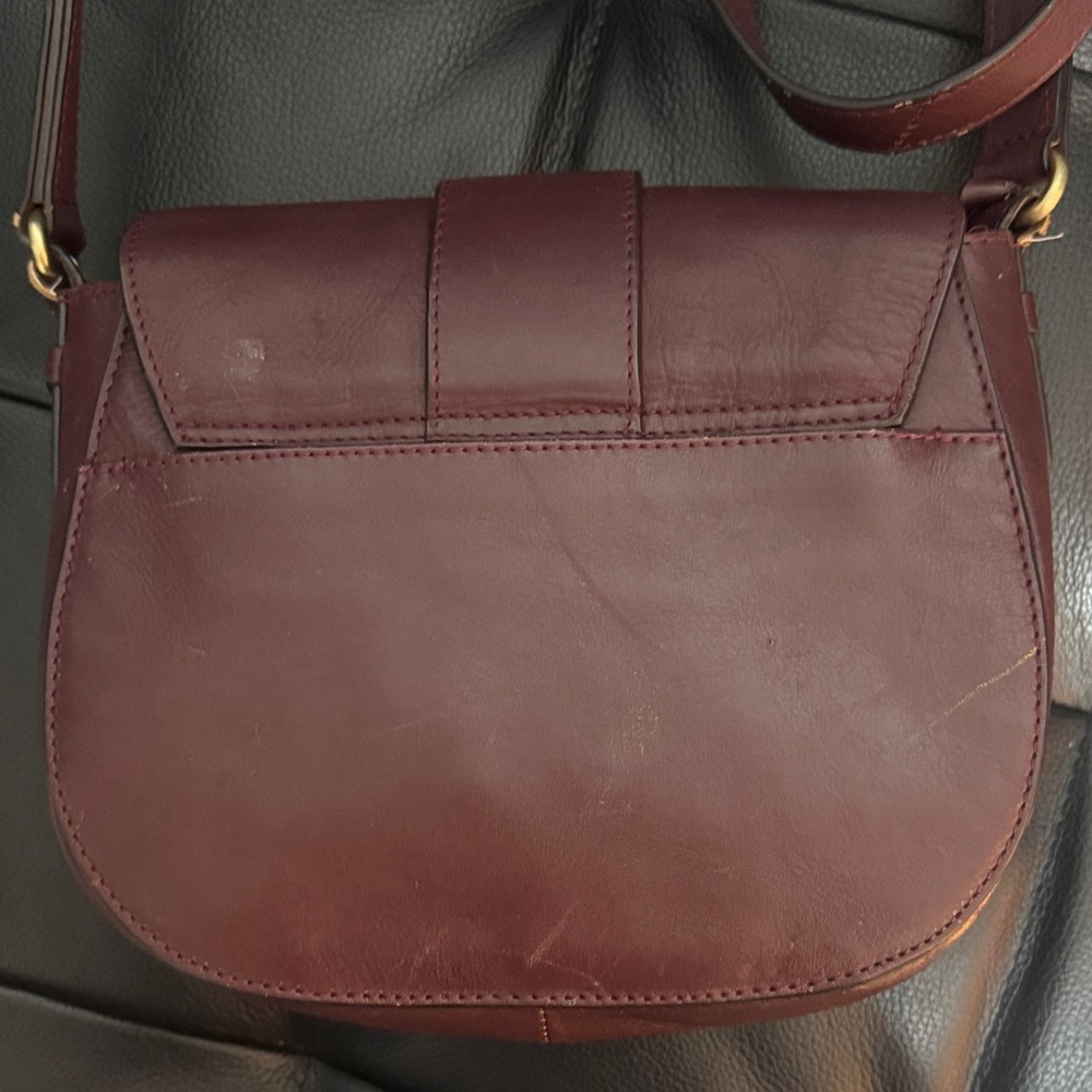 RADLEY LONDON Burgundy Leather Saddle Crossbody Bag (REHAB) - Picture 11 of 16